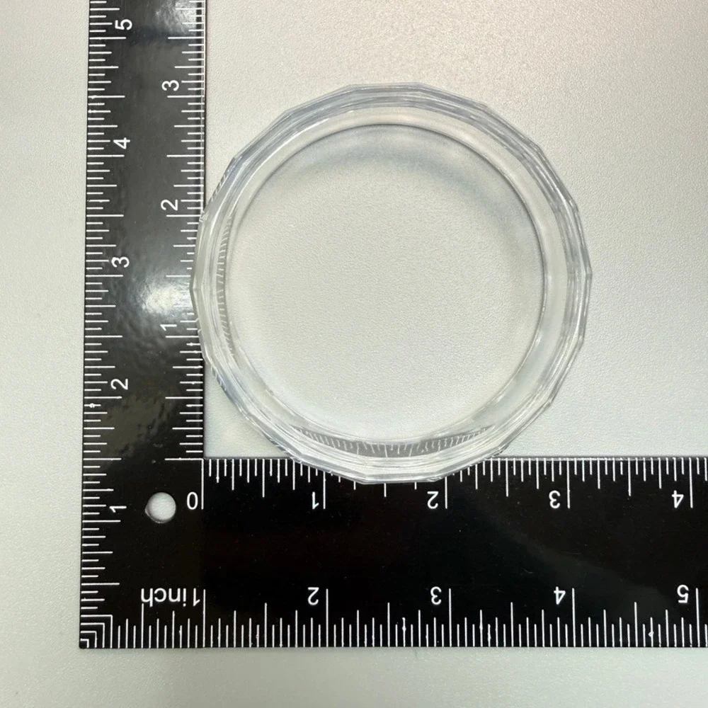Vintage Lucite Clear Faceted Bangle Bracelet‎ 8